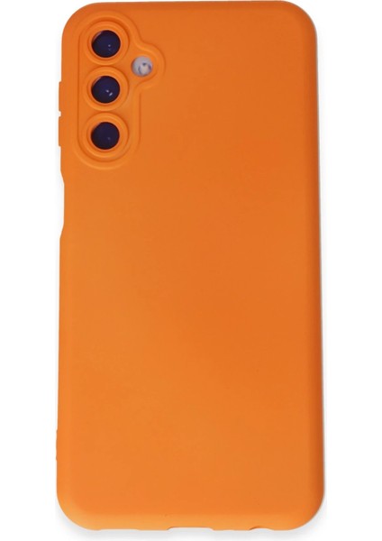 Samsung Galaxy M34 5g Kılıf Nano Içi Kadife Silikon - Turuncu