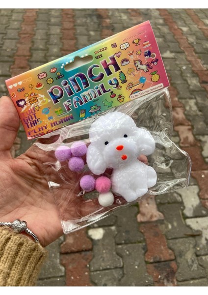 Elite Sevimli Kıvırcık Köpek Pati Patisi Taba Jel Beyaz Yumuşak Squishy Stress Oyuncak Sukuşi 1 Adet