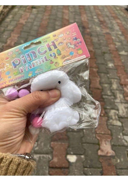 Elite Sevimli Kıvırcık Köpek Pati Patisi Taba Jel Beyaz Yumuşak Squishy Stress Oyuncak Sukuşi 1 Adet
