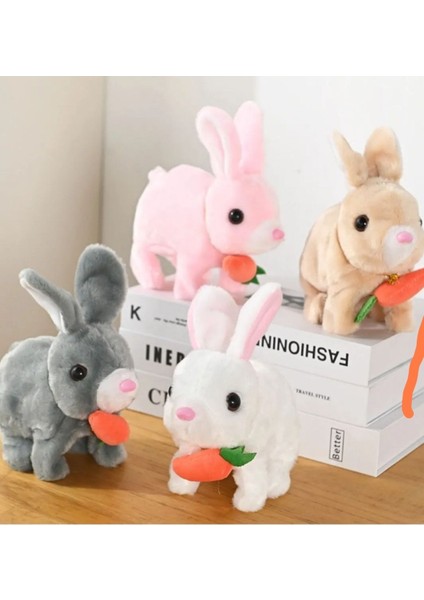 Elite Pilli Sesli ve Işıklı Zıplayan Peluş Tavşan Tekli 1 Adet fırsatları