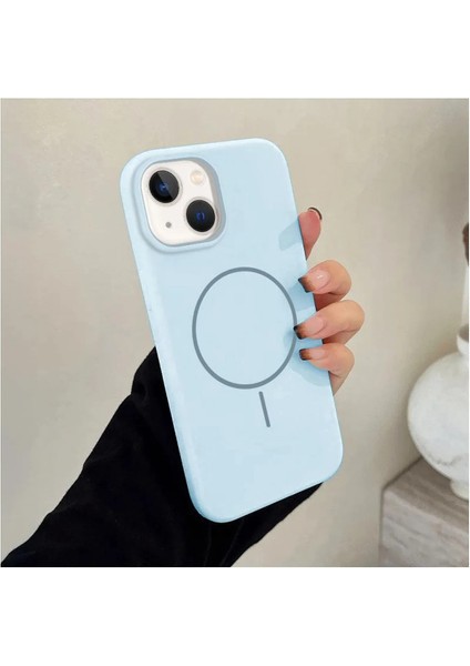 Apple Iphone 13 / 14 / 15 Uyumlu Magsafe Lansman Kir Tutmaz Silinebilir Içi Kadife Telefon Kılıfı Kablosuz Şarj Özellikli