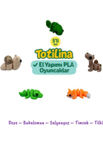 Elite 5li Set Deve – Bukalemun – Salyangoz – Timsah – Tilki 1 Adet