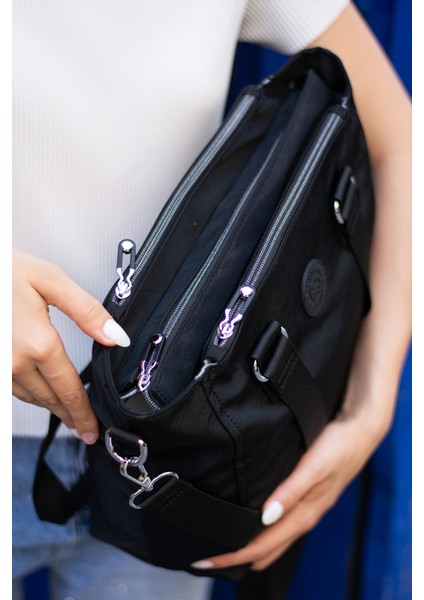 Kadın 4 Gözlü Suya Dayanıklı Paraşüt Kumaş Ayarlanabilir Çapraz Askılı El ve Omuz Çantası fırsatları