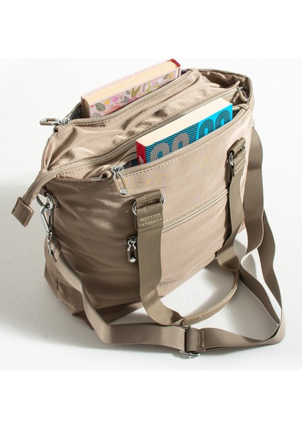 Kadın 4 Gözlü Suya Dayanıklı Paraşüt Kumaş Ayarlanabilir Çapraz Askılı El ve Omuz Çantası