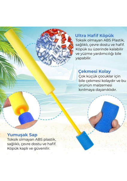 Elite Deniz Havuz Oyuncağı Büyük Boy Oyuncak Sünger Su Pompası Pompalı Su Tabancası 40 cm 1 Adet modelleri