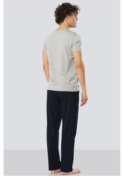 2192 Erkek Kısa Kollu V Yaka Pijama Takımı-Lacivert modelleri