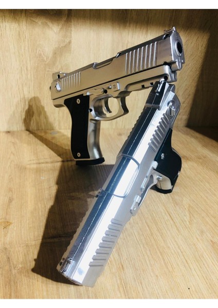 Elite Gold-Siyah ve Gümüş Renk Boncuklu Oyuncak Tabanca 2 Adet + 21 Paket Boncuk 1 Adet