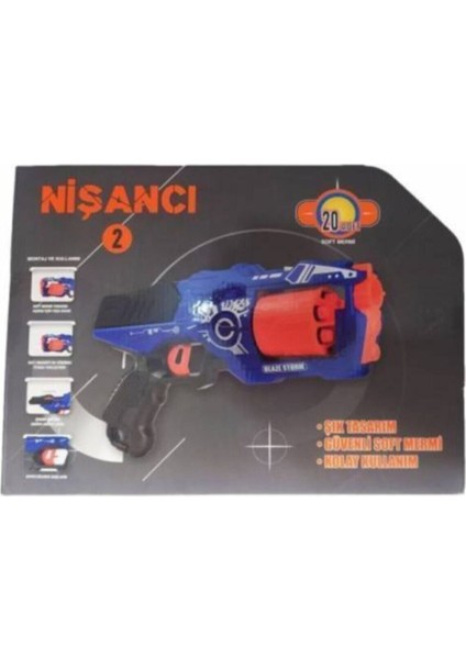 Elite Stil Sünger Mermi Fırlatan Nişancı Oyuncak Blaze Storm Tabanca 1 Adet
