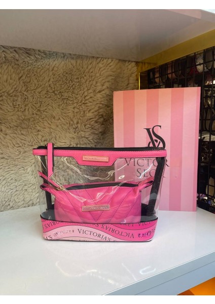 Kadın Vs Şeffaf Ikili Makyaj Çanyası