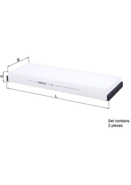 Mahle LA239S -Knecht-Behr LA239S Polen Filtresi Audi A6 2.0 2.4 2.8 3.0 3.2 04 11 Karbonlu Ikili 4F0898438 4F0898438