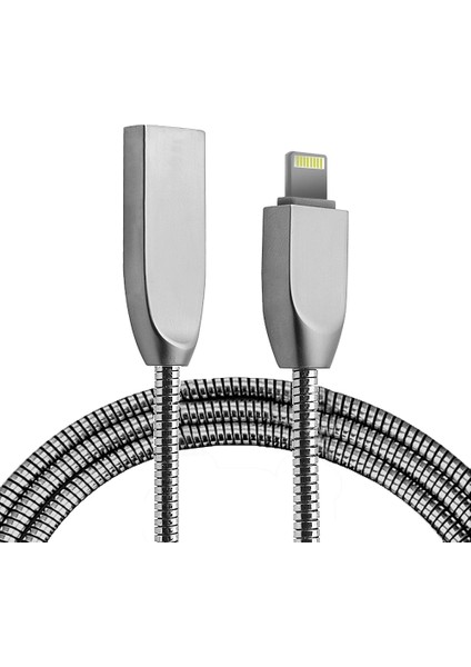 Ally İPHONE5S6S788 Plus Zinc Alloy Dayanıklı 24 A Metal USB KABLO-(5775) - FKU8893-9051