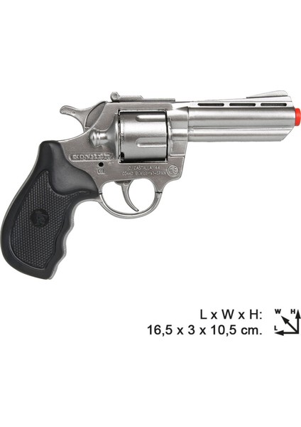 Elite Metal Polis Tabancası Kapsül Patlatan Revolver Magnum Silah Seti 1 Adet
