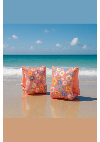 Elite Havuz ve Deniz Kullanımına Uygun Çiçek Desenli Kolluk 23X15 cm 3-6 Yaş 1 Adet