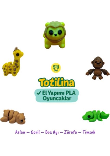 Elite 5li Set Aslan – Goril – Boz Ayı – Zürafa – Timsah 1 Adet