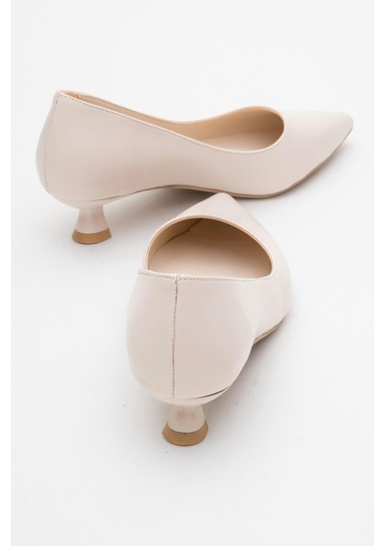 Kadın Topuklu Ayakkabı Bej Cilt fırsatları