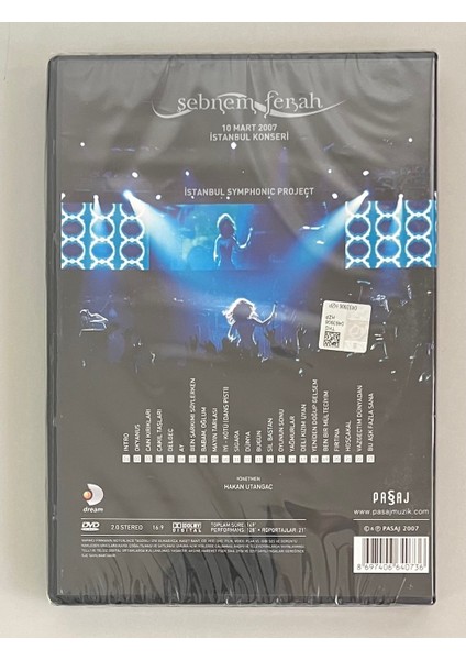 Şebnem Ferah 10 Mart 2017 Istanbul Konseri DVD Kitapçıklı (Jelatininde Sıfır Orjnal Dönem Baskı)