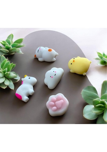 Elite 5 Adet Sukuşi- Hayvan Figürü-Squishy (Istediğiniz Figürleri Seçebilirsiniz) 1 Adet
