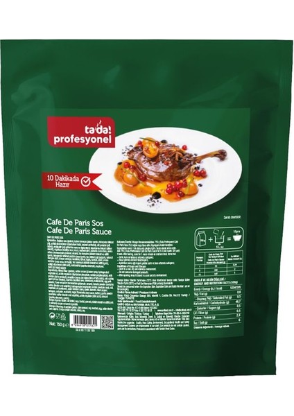 Profesyonel Cafe De Paris Sos 750 gr
