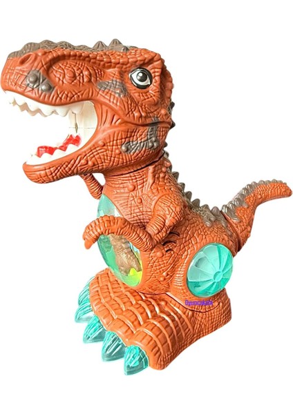 Elite Dinazor T-Rex Ağzından Duman Çıkaran Işıklı Sesli Hareketli Oyuncak Kahve 1 Adet