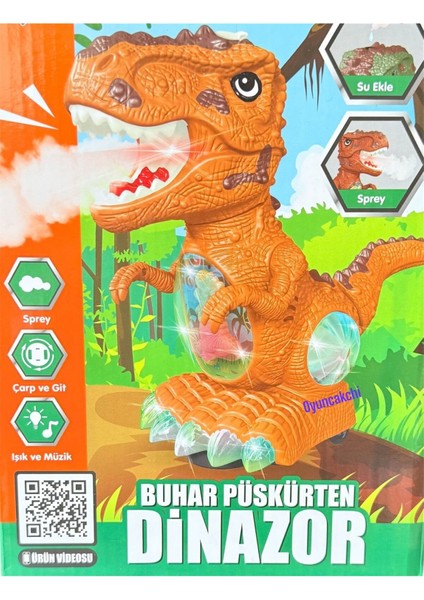 Elite Dinazor T-Rex Ağzından Duman Çıkaran Işıklı Sesli Hareketli Oyuncak Kahve 1 Adet fırsatları
