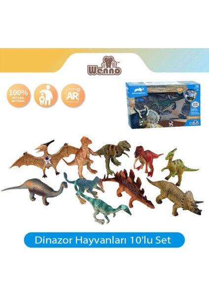 Elite Animal Planet Jurassic World Dinazor Figürleri 10'lu Set 1 Adet