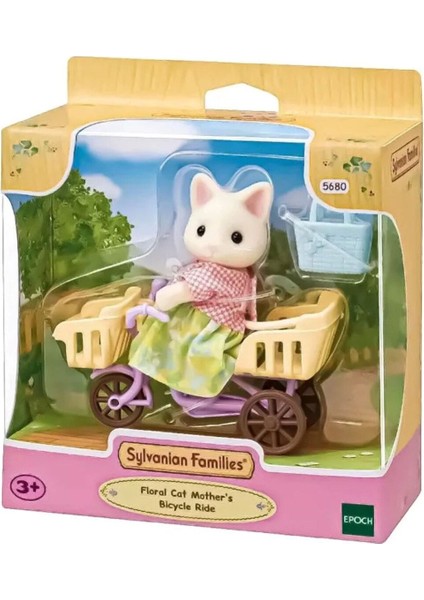 Elite Çiçekli Kedi Anne ve Bisiklet 5680 1 Adet