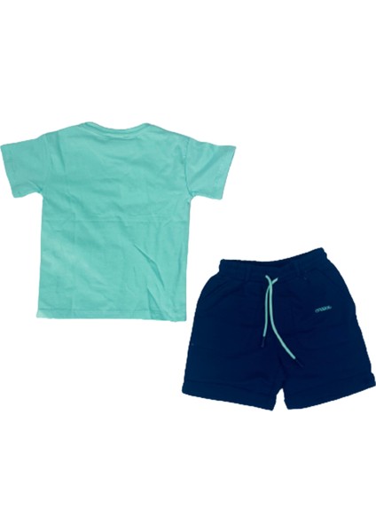 Erkek Çocuk Koala Baskılı Mint T-Shirt Bağcıklı Lastikli Şort İkili Takım fiyatları