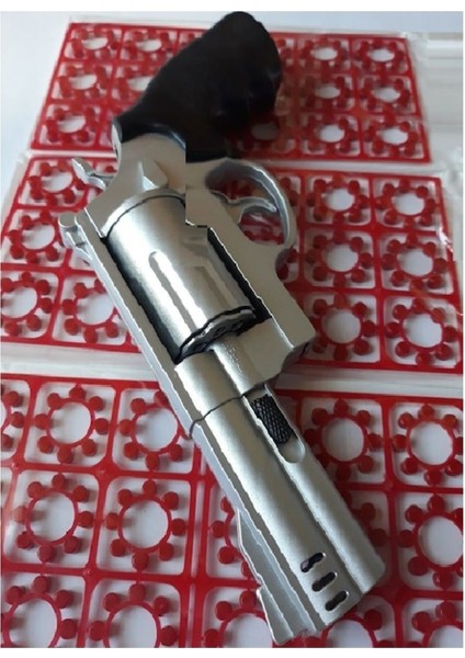 Elite Kapsül Patlatan Tabanca Revolver Demir Kovboy Metal Silah 432 Adet Patlama Gri 1 Adet fiyatları