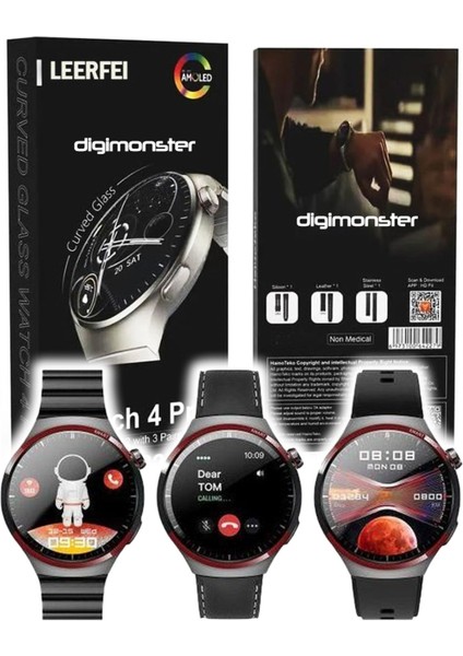 Sw-32 Akıllı Saat - Bluetooth Arama, Hd Ekran, Üç Kordonlu, Türkçe Menü