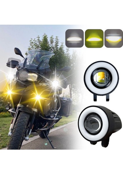 Güvenli Offroad Sürüşü Için 7 Renkli LED Sis Lambası Seti Sarı-Beyaz modelleri