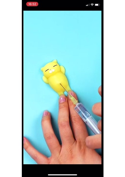 Elite 5 Adet Hayvan Figürlü Kedi Sukuşi Squishy Oyuncak Renkli 1 Adet