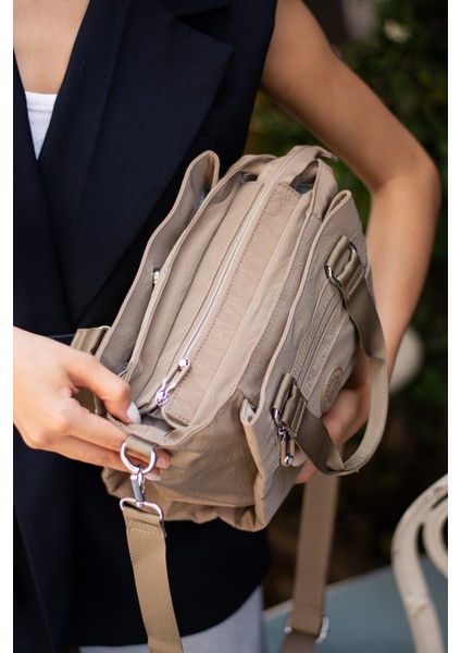 Kadın 5 Gözlü Paraşüt Kumaş Ayarlanabilir Çapraz Askılı El ve Omuz Çantası fırsatları