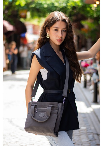 Kadın 5 Gözlü Paraşüt Kumaş Ayarlanabilir Çapraz Askılı El ve Omuz Çantası modelleri