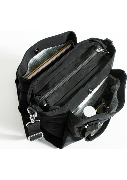 Kadın 5 Gözlü Paraşüt Kumaş Ayarlanabilir Çapraz Askılı El ve Omuz Çantası