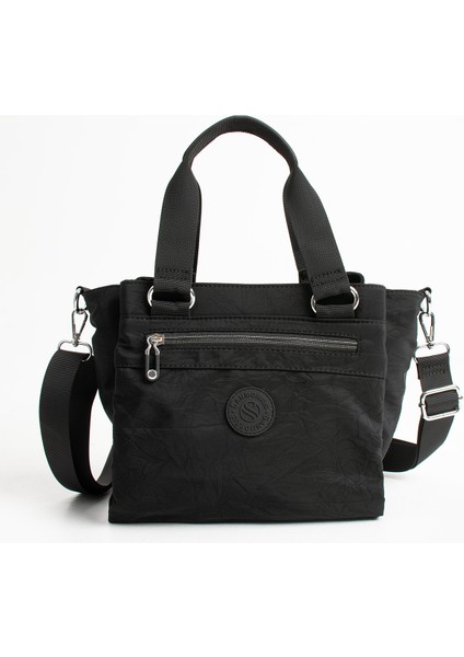 Kadın 5 Gözlü Paraşüt Kumaş Ayarlanabilir Çapraz Askılı El ve Omuz Çantası