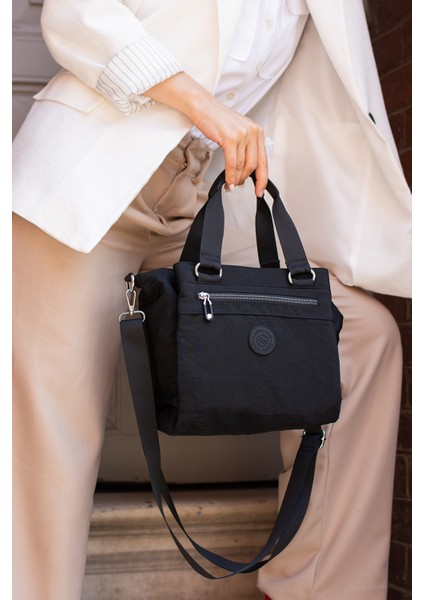 Kadın 5 Gözlü Paraşüt Kumaş Ayarlanabilir Çapraz Askılı El ve Omuz Çantası fiyatları