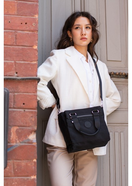 Kadın 5 Gözlü Paraşüt Kumaş Ayarlanabilir Çapraz Askılı El ve Omuz Çantası modelleri