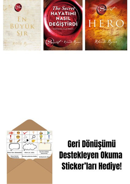 Rhonda Byrne 3 Kitap Set + Okuma Sticker'ları