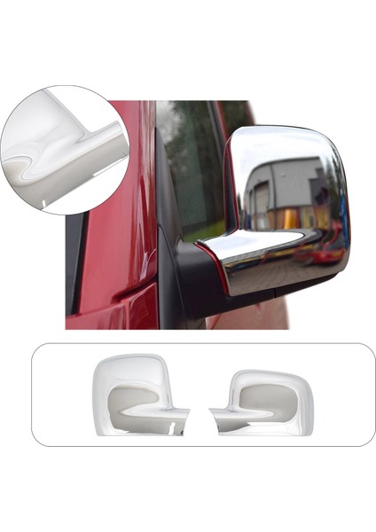 Volkswagen Caddy Uyumlu 2004-2015 Ayna Kapağı 2 Parça Abs Krom Kaplama