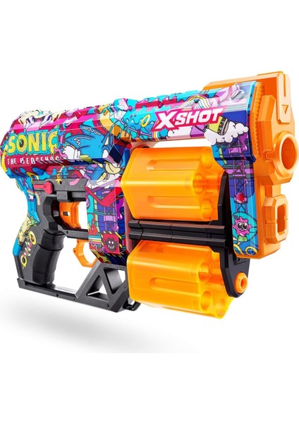 Elite Xshot Sonic Görünümü ile X-Shot Skins Dread Dart Blaster - 12 Dartlı Köpük Atıcı 1 Adet fiyatları