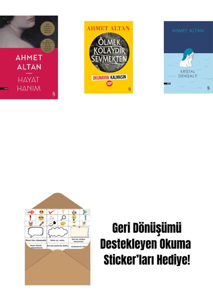 Hayat Hanım + Ölmek Kolaydır Sevmekten (Okumayan Kalmasın) + Kristal Denizaltı + Okuma Sticker'ları