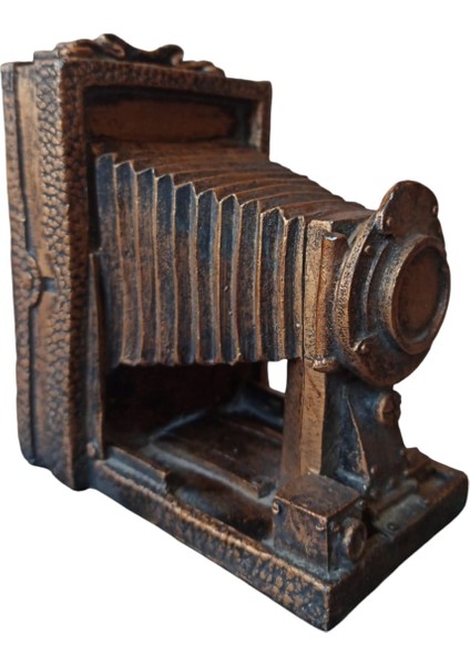 Vintage Körüklü Fotoğraf Makinesi Görünümlü Metal Biblo & 13X12X7 cm fiyatları