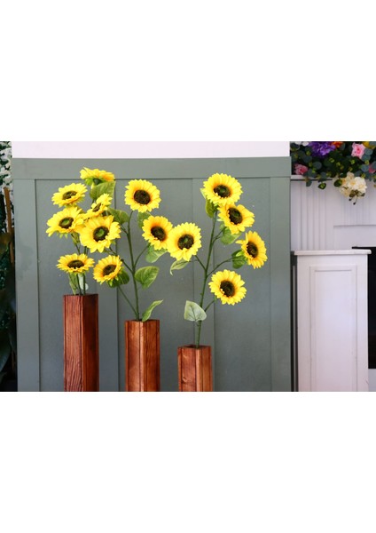Ahşap Set Dekoratif Vazo , Kuru Çiçek Vazosu , Biblo Vazo 40-50-60 cm modelleri