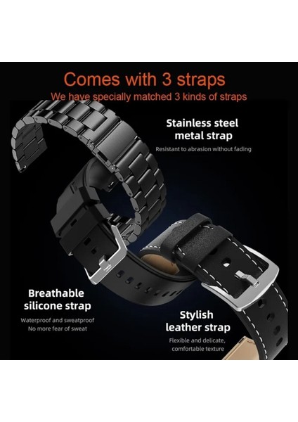 G3 Max Akıllı Saat 3 Kordonlu Nfc Arama Konuşma Mesaj Sağlık Spor Kontrolü Metal ve Silikon fiyatları