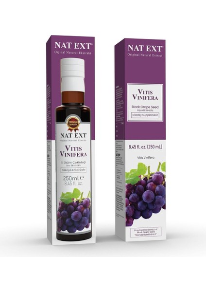 Nat Ext Vıtıs Vınıfera Siyah Üzüm Çekideği Sıvı Ekstraktı 250 ml