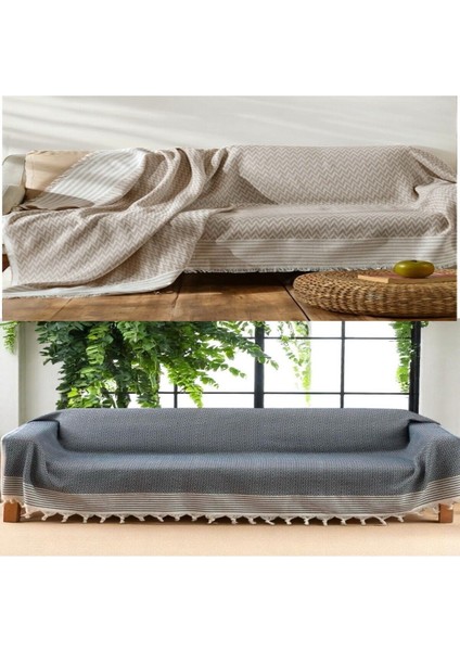 2 Adet Koltuk/çekyat /yatak Örtüsü %100 Pamuk 170X210 – Yazlık, Leke Koruyucu, Şık Görünüm