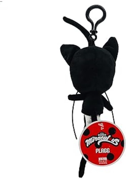 Elite Miraculous Uğur Böceği - Kwami Lifesize Plagg, 5 Inç Kedi Peluş Klipsli Oyuncaklar, Glitter Dikiş G 1 Adet fiyatları