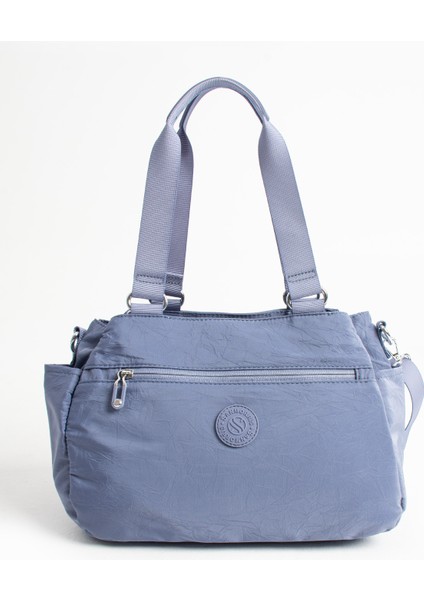 Kadın 5 Gözlü Suya Dayanıklı Paraşüt Kumaş Ayarlanabilir Çapraz Askılı El ve Omuz Çantası