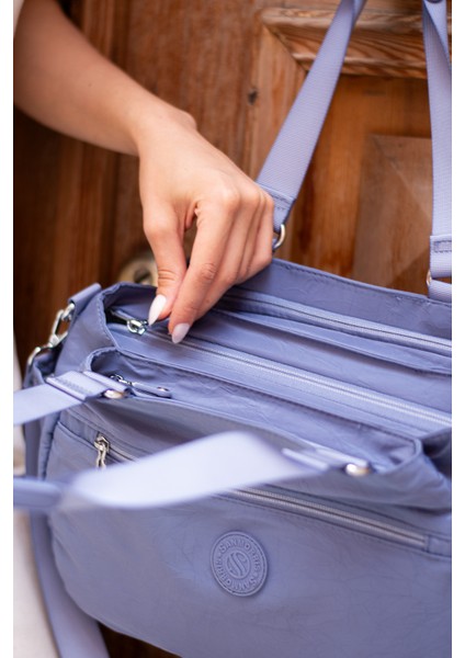 Kadın 5 Gözlü Suya Dayanıklı Paraşüt Kumaş Ayarlanabilir Çapraz Askılı El ve Omuz Çantası fırsatları