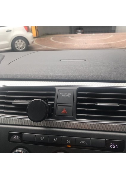 Güvenli Mıknatıslı Araç Telefon Tutucu - Siyah